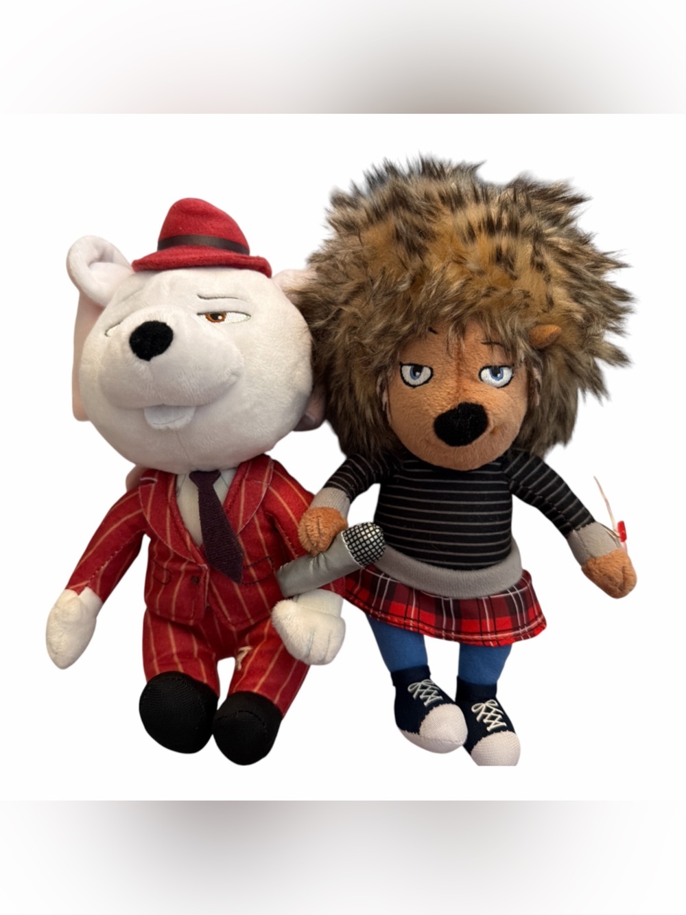Ty Beanie Ash the Porcupine and Mike the Mouse (Movie - Sing) New 7"